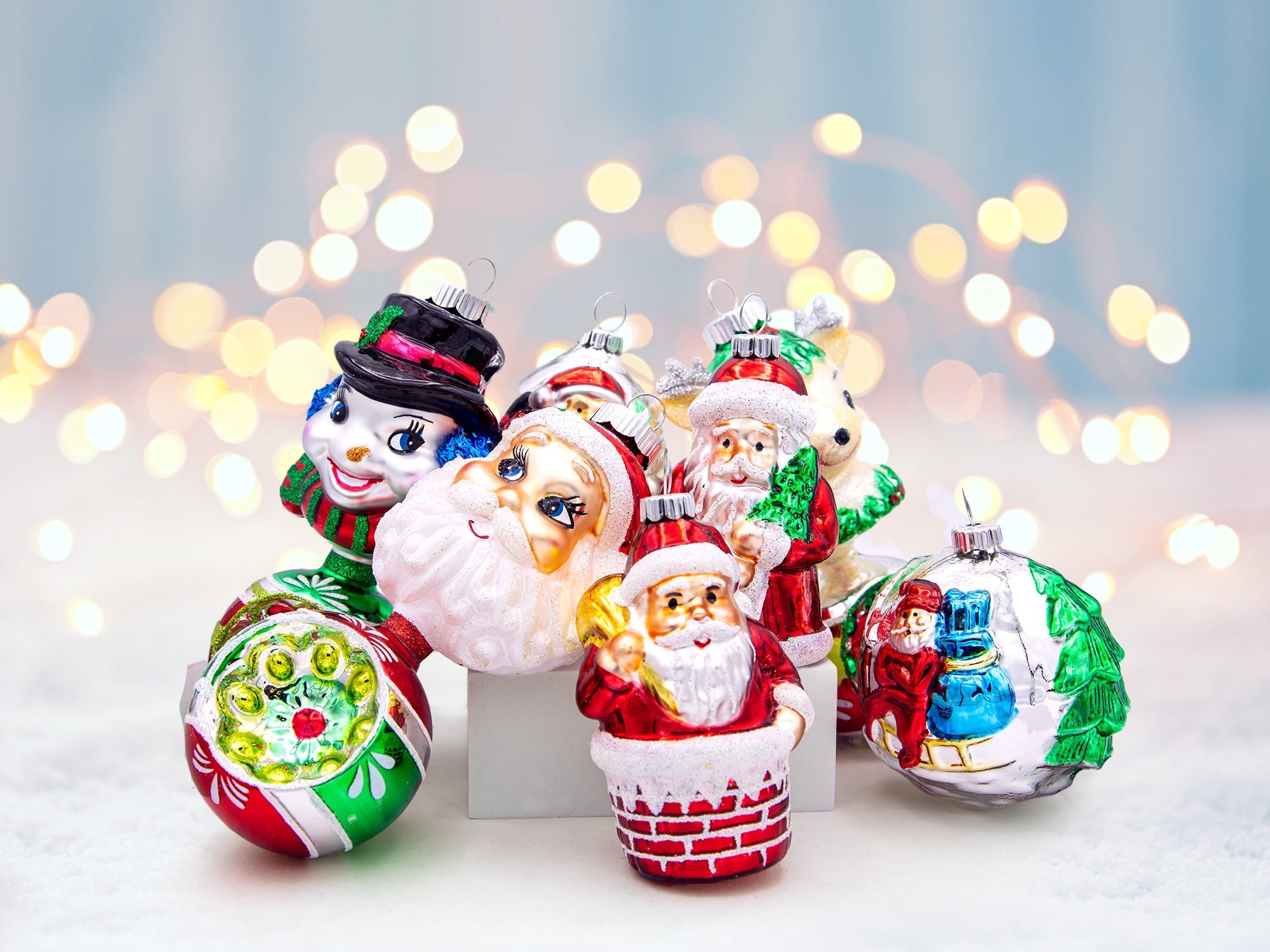 Christopher Radko Festive Fete 4 Count 4" Signature Flocked Rounds By Christopher Radko Ships Fall 2021