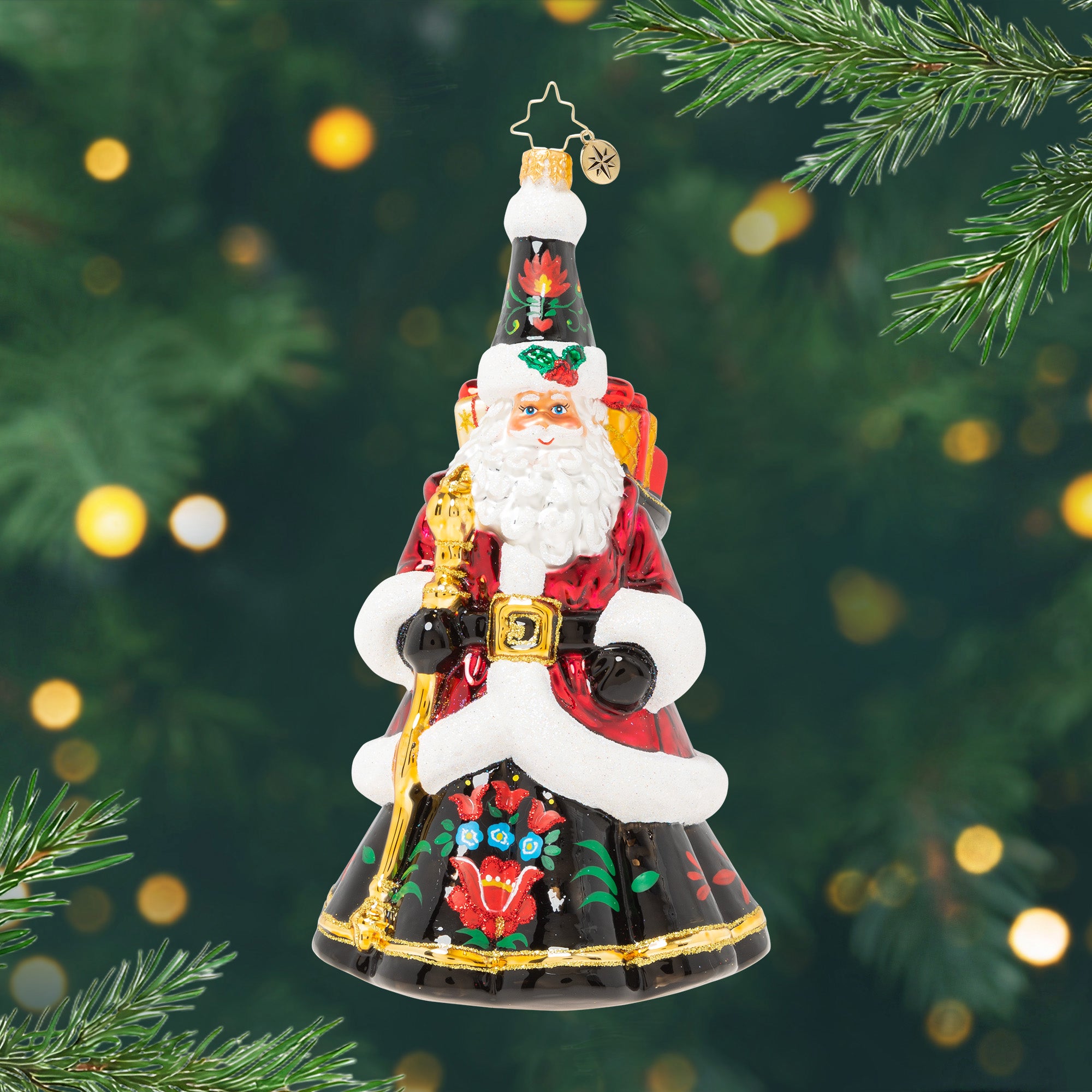Festive Folk Santa – Christopher Radko