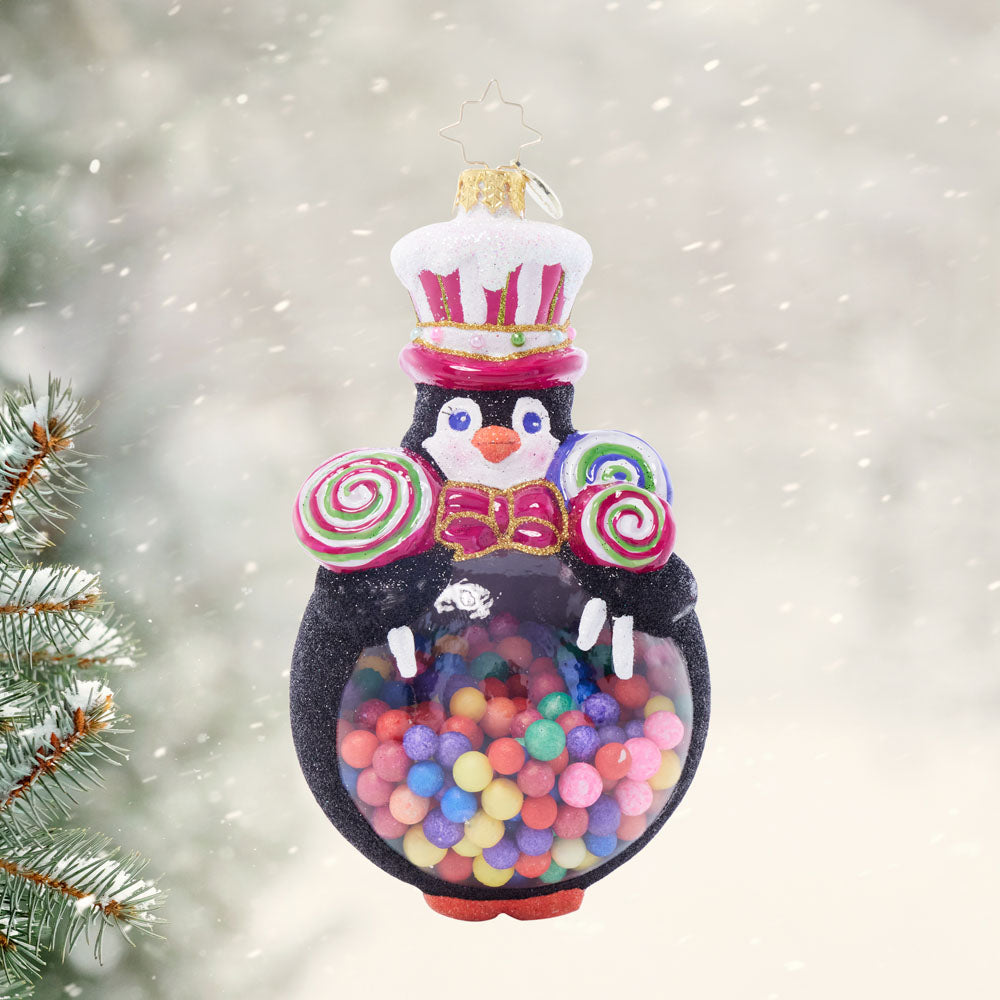 ラ*ク様 ☘️お盆イベント☘️98 【チビチビ超コンパクト　超小輪】クリスマスロ Bubbly Belly Penguin – Christopher Radko