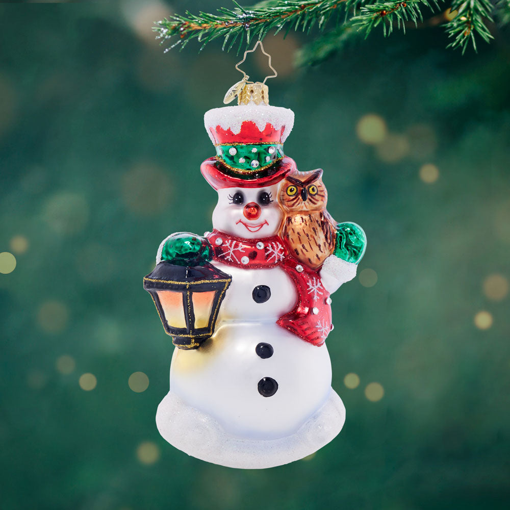 Front image - Owl Be Home For Christmas - (Snowman ornament)
