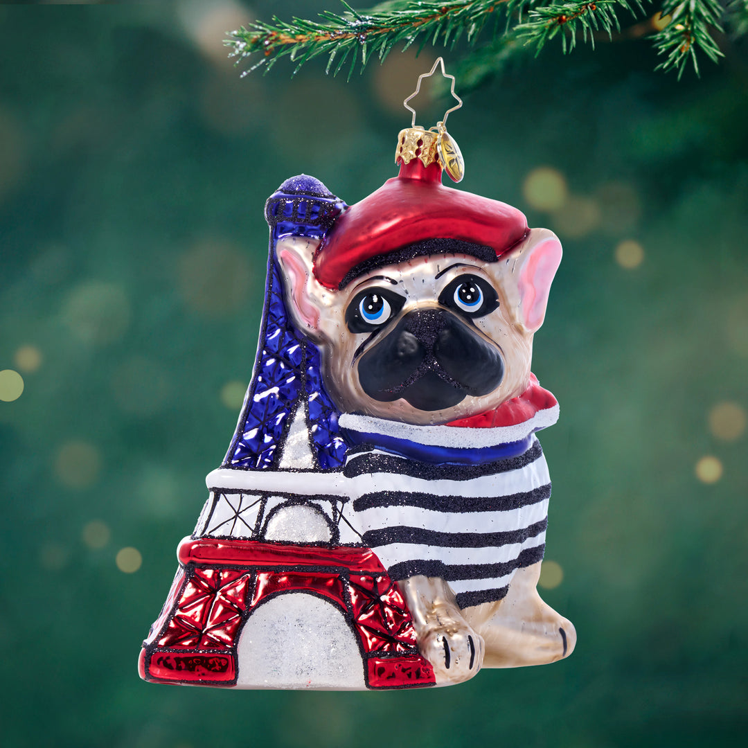 Front image - Parisian Paws - (Dog ornament)