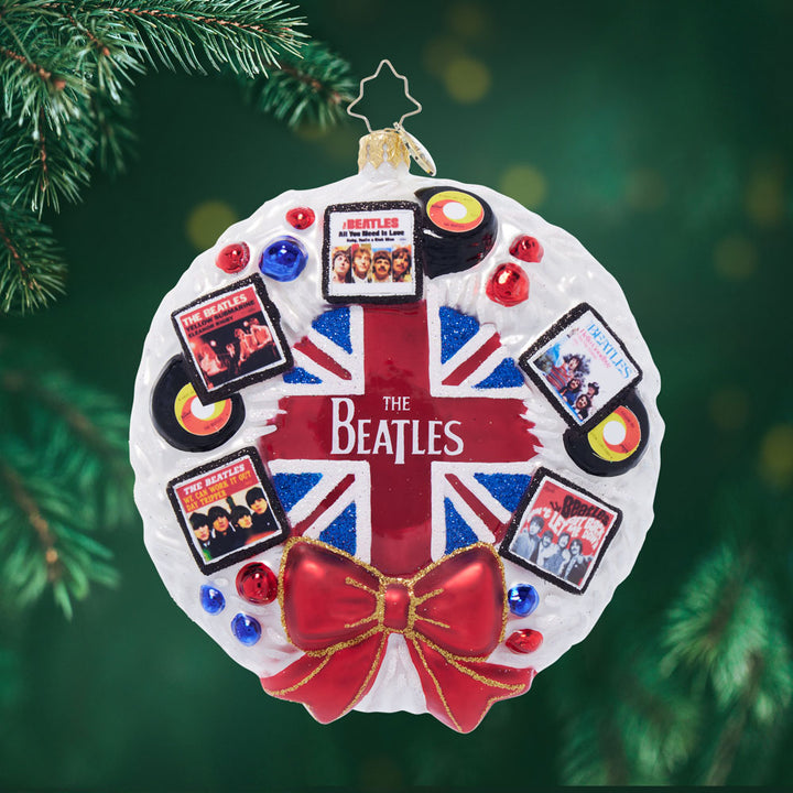 Front image - Beatles British Wreath Wonderland - (The Beatles ornament)