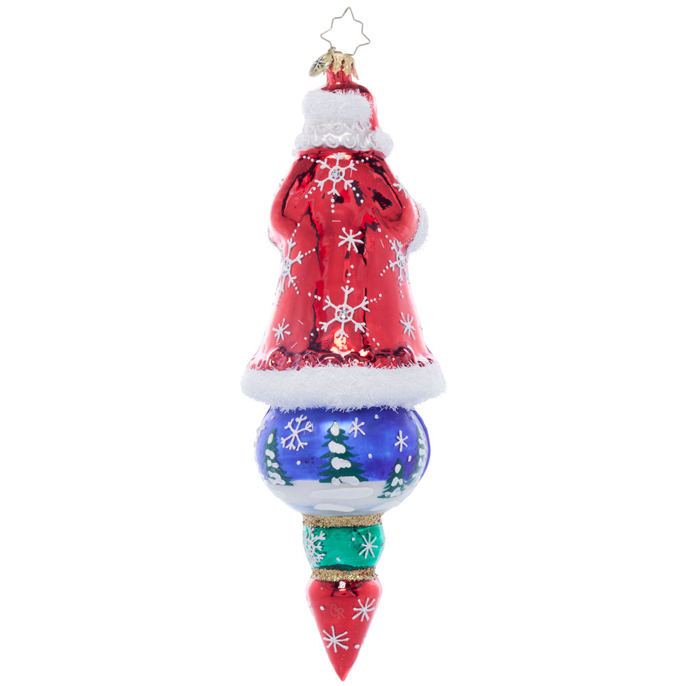 Back image - Santa's Splendid Snowscape - (Santa ornament)