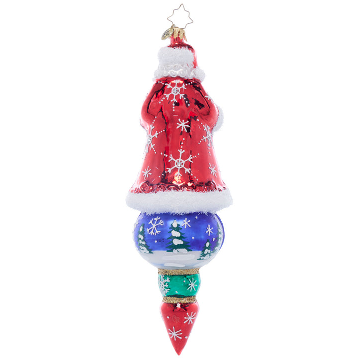 Back image - Santa's Splendid Snowscape - (Santa ornament)