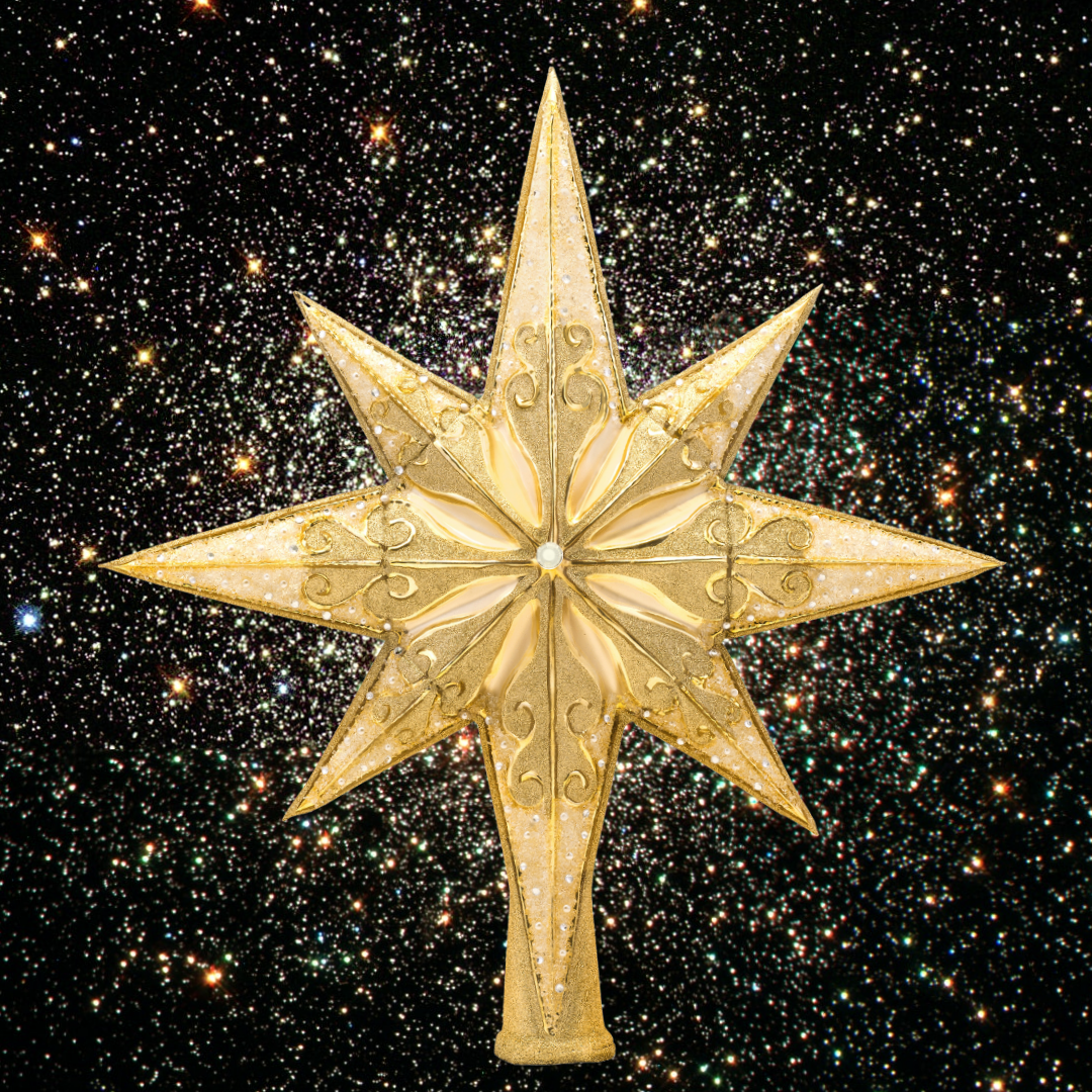 Gold star tree deals topper