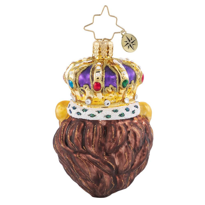 Back - Ornament Description - Roaring Royalty Gem: They say the very best leaders are the ones with a heart…of a lion! This regal royal reigns supreme.