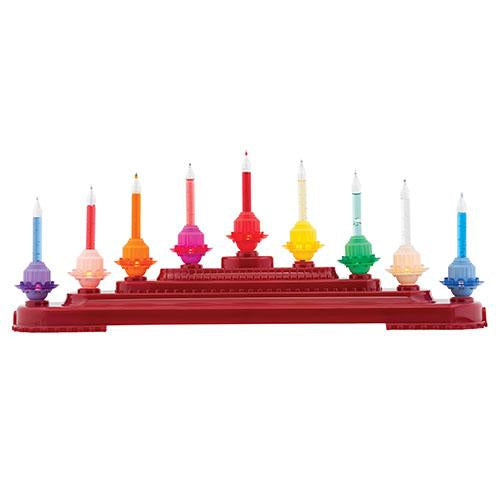 Table Top & Lights Description - Holiday Splendor 9 Count Bubble Light Candolier
