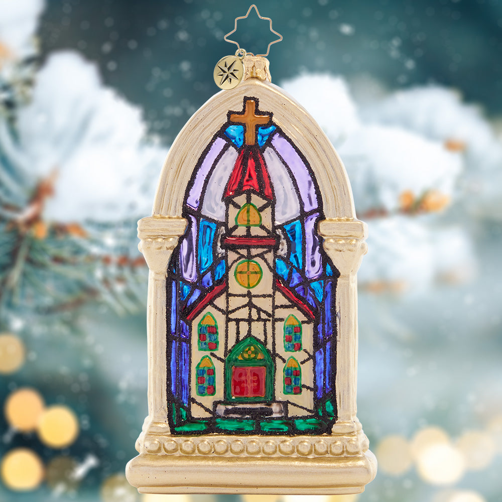 Christopher Radko - Stained Glass Serenity - 2023 Ornament