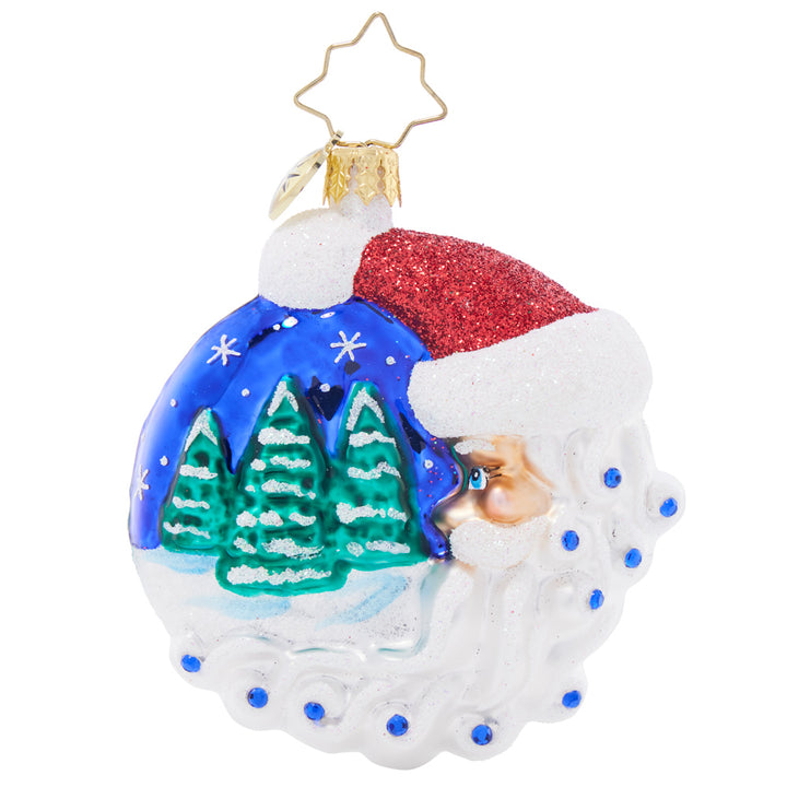 Back image - Christmas Village Santa Gem - (Holiday scene ornament)