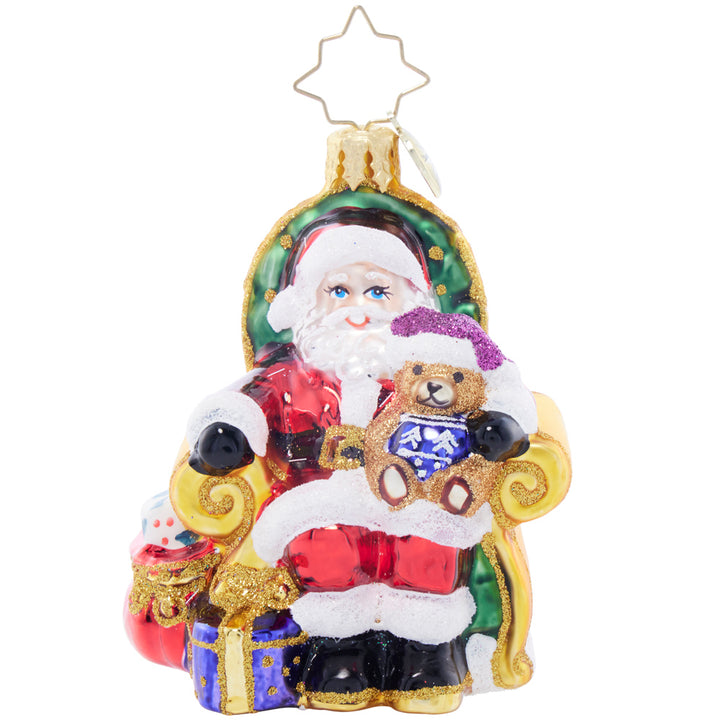 Front image - Strike A Pose Santa Gem - (Santa ornament)