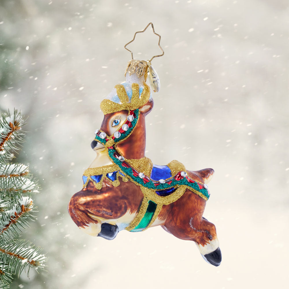 Front image - Take To The Skies Gem - (Reindeer ornament)