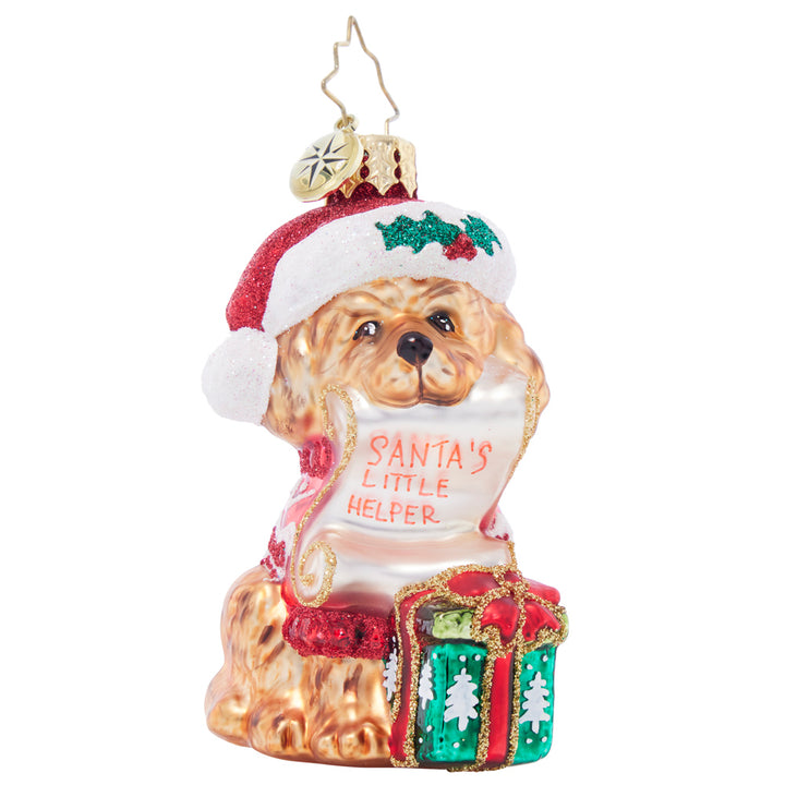Front image - Festive Furry Friend Gem - (Dog ornament)