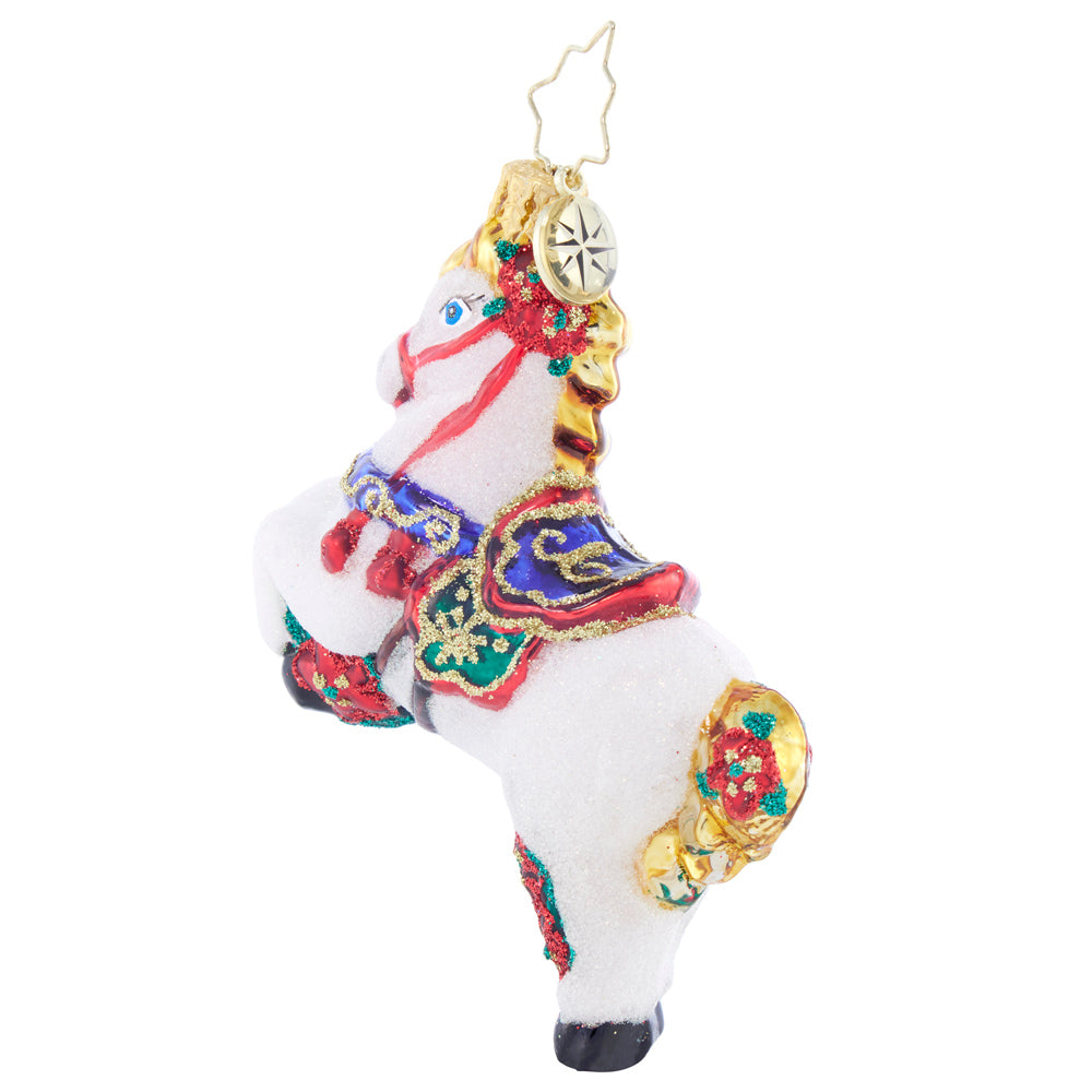 Back image - Carousel Ride Gem - (Carousel horse ornament)