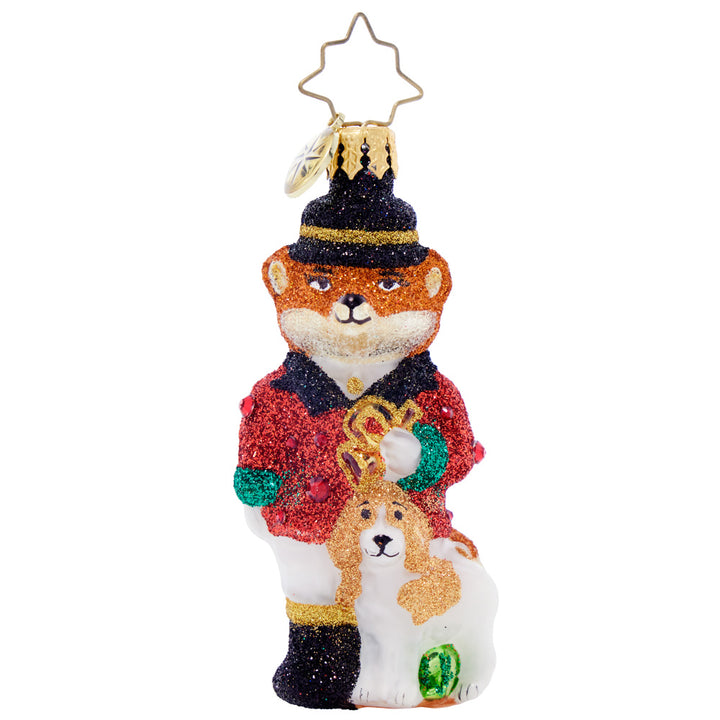 Front image - Festive Fox Gem - (Fox ornament)