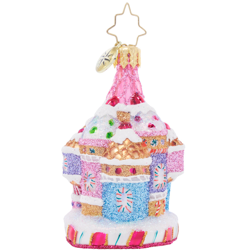 Back image - Candy Cane Castle Gem - (Castle ornament)
