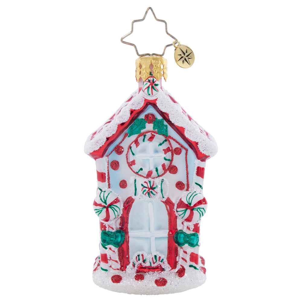 Back image - Candy Cane Chalet Gem - (House ornament)