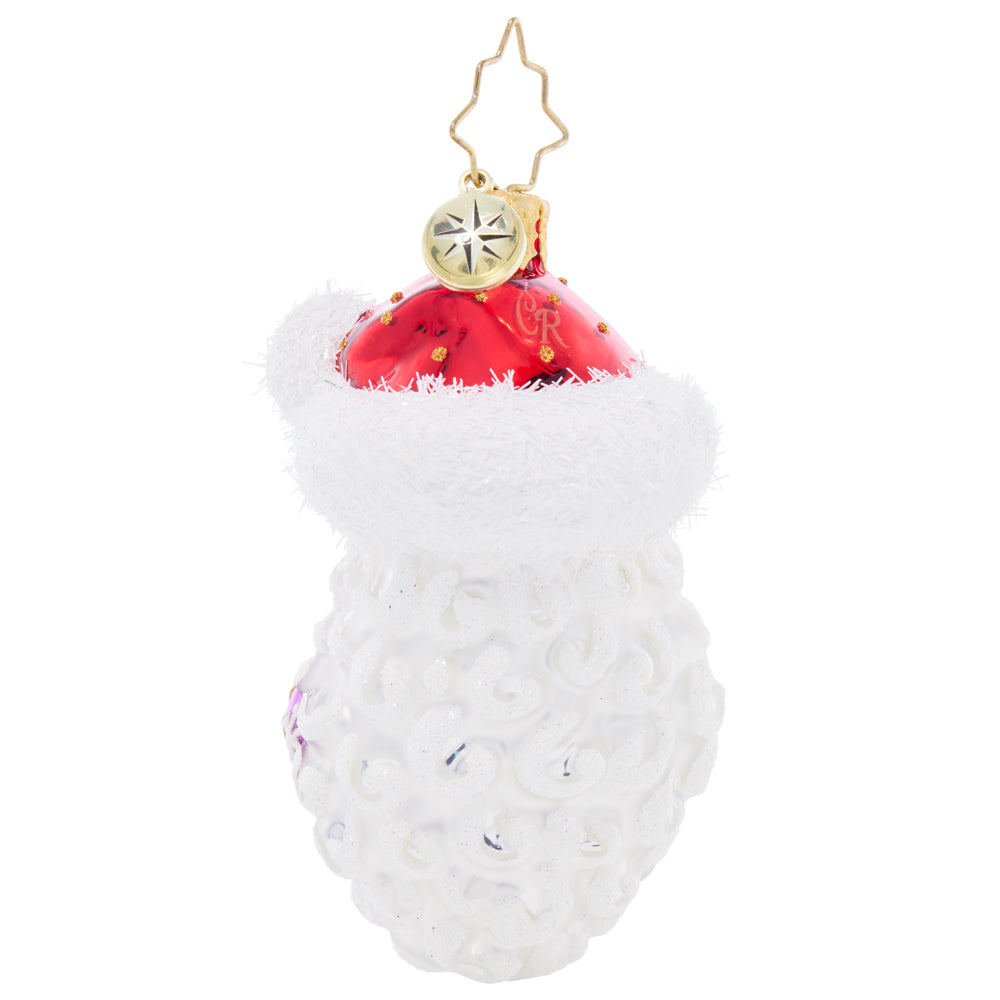 Back image - Ho-Ho-Happy Year Gem - (Dated Santa ornament)