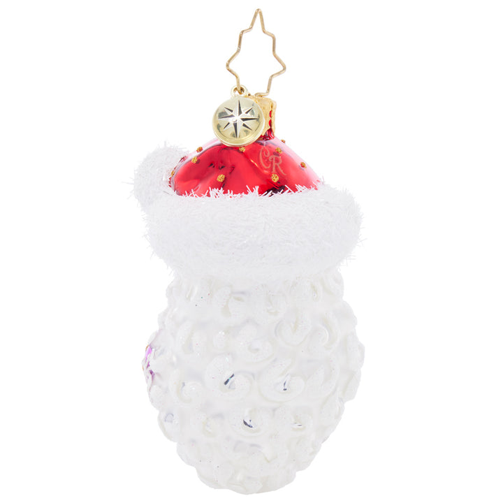 Back image - Ho-Ho-Happy Year Gem - (Dated Santa ornament)