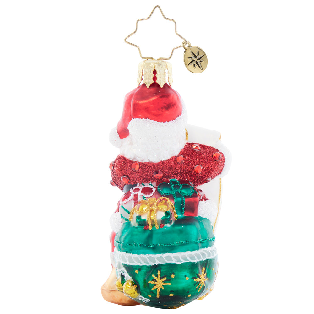 Back image - Holly Jolly New Year Gem - (Dated Santa ornament)