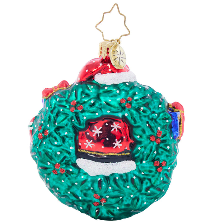 Back image- Yearly Salutations Gem - (Dated Santa ornament)