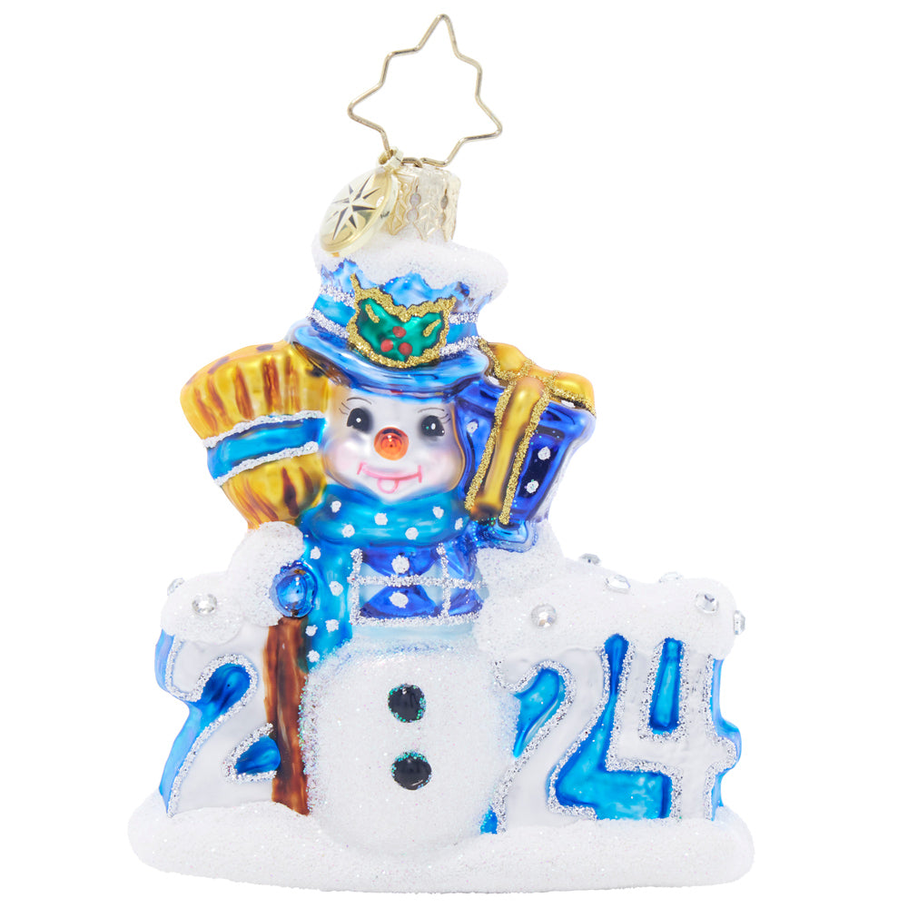 Front image - Coolest Year Yet 2024 Gem - (Dated Snowman ornament)