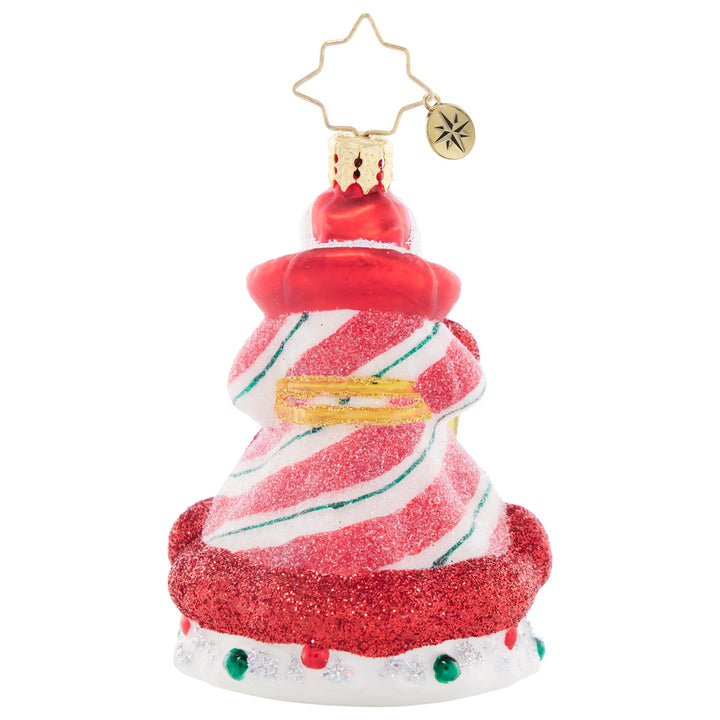 Back image - Peppermint Sparkle Nicholas Gem - (Santa ornament)