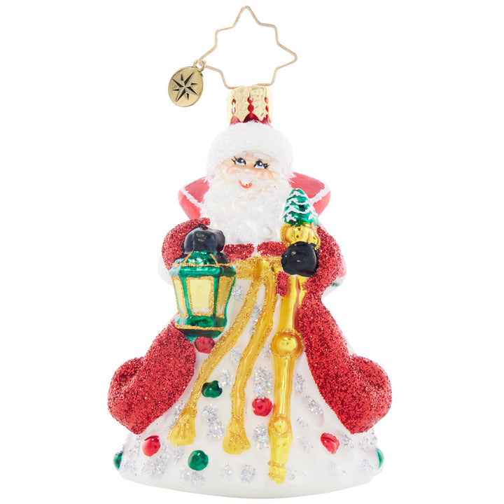 Front image - Peppermint Sparkle Nicholas Gem - (Santa ornament)