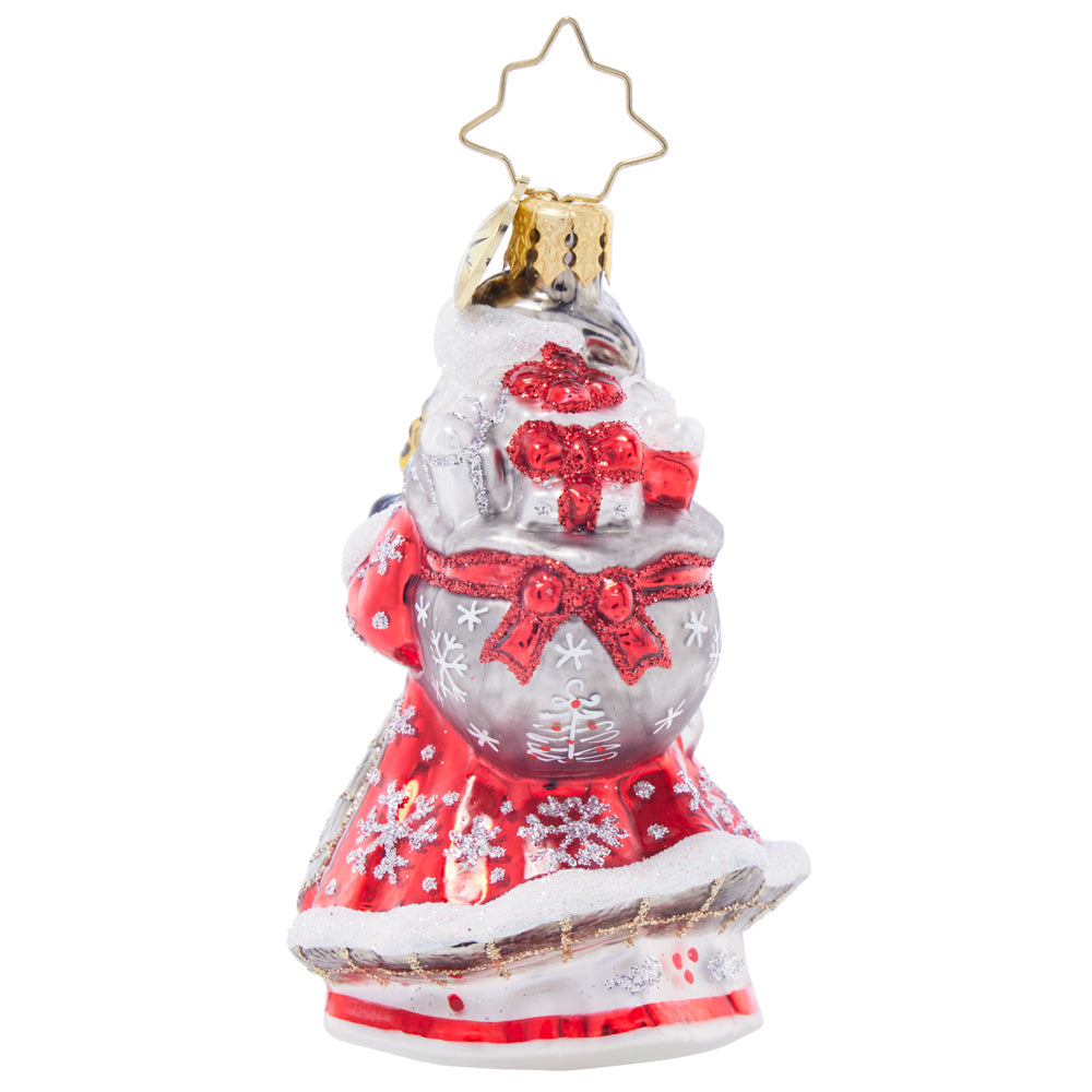 Back image - Winter Splendor Santa Gem - (Santa ornament)