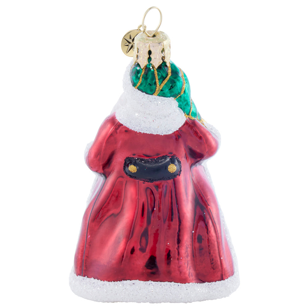 Back image - Clad In Plaid - (Santa ornament)