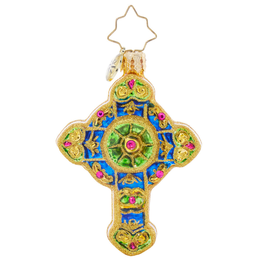 Front image - Brilliant Bejeweled Cross Gem - (Religious ornament)
