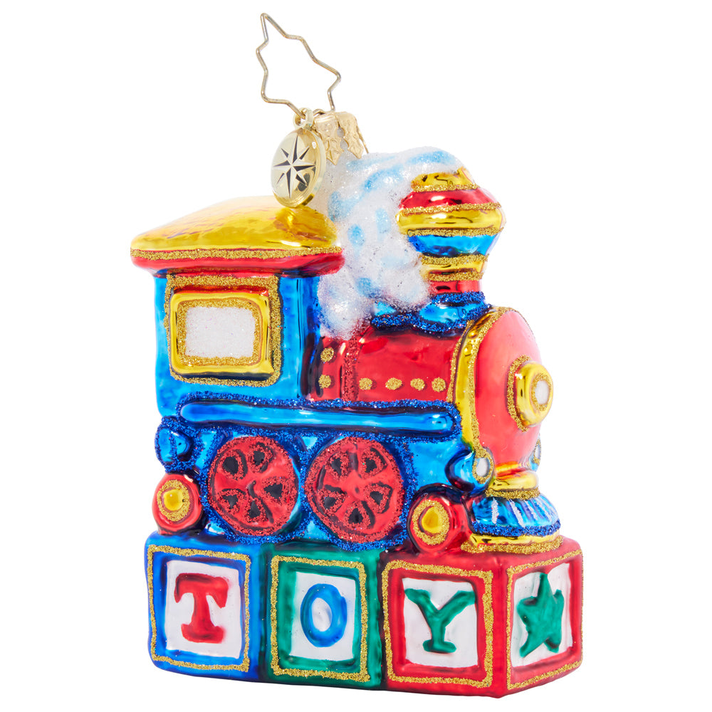 Front image - Choo Choo Cheer Gem - (Toy train ornament)