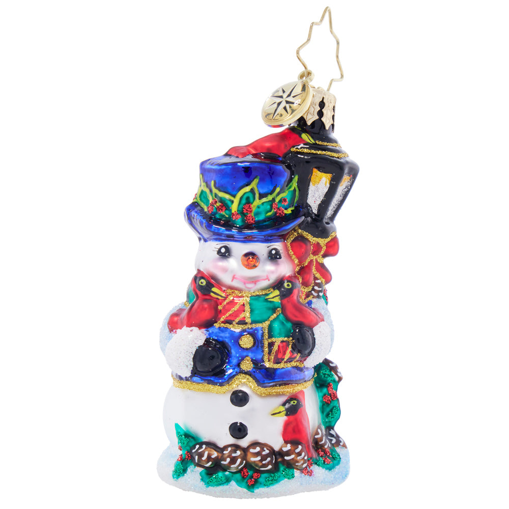 Front image - Feathered Friends Snowman Gem - (Snowman ornament)