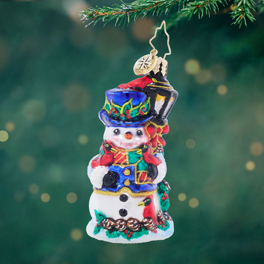 Front image - Feathered Friends Snowman Gem - (Snowman ornament)