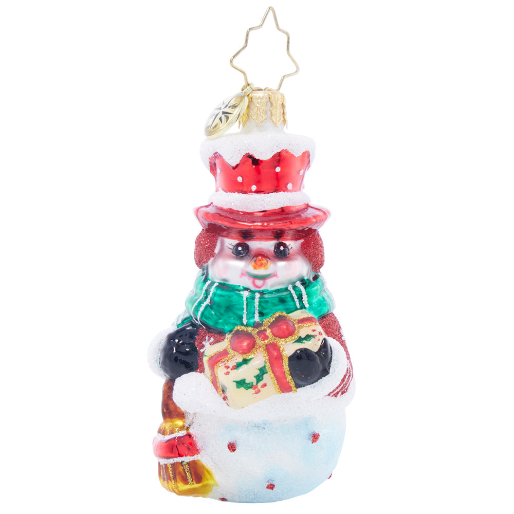 Front image - Christmas Joy Snowman Gem - (Snowman ornament)