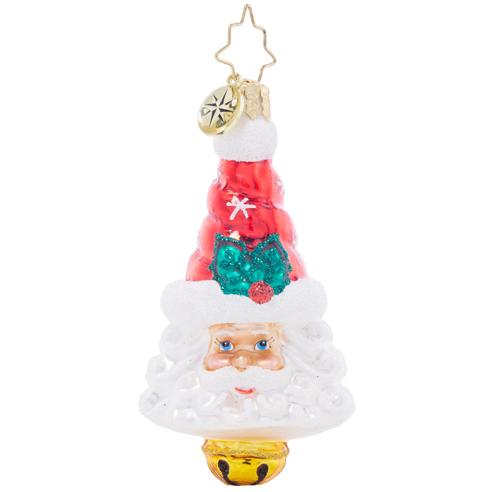 Front image - Sleigh Ball Santa Gem - (Santa ornament)