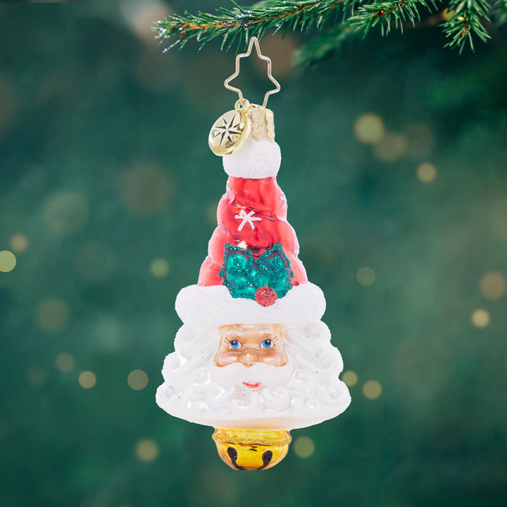 Front image - Sleigh Ball Santa Gem - (Santa ornament)