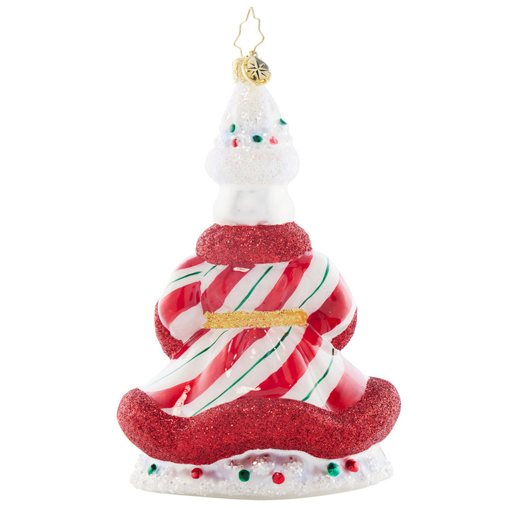 Back image - Peppermint Sparkle Snowman - (Snowman ornament)