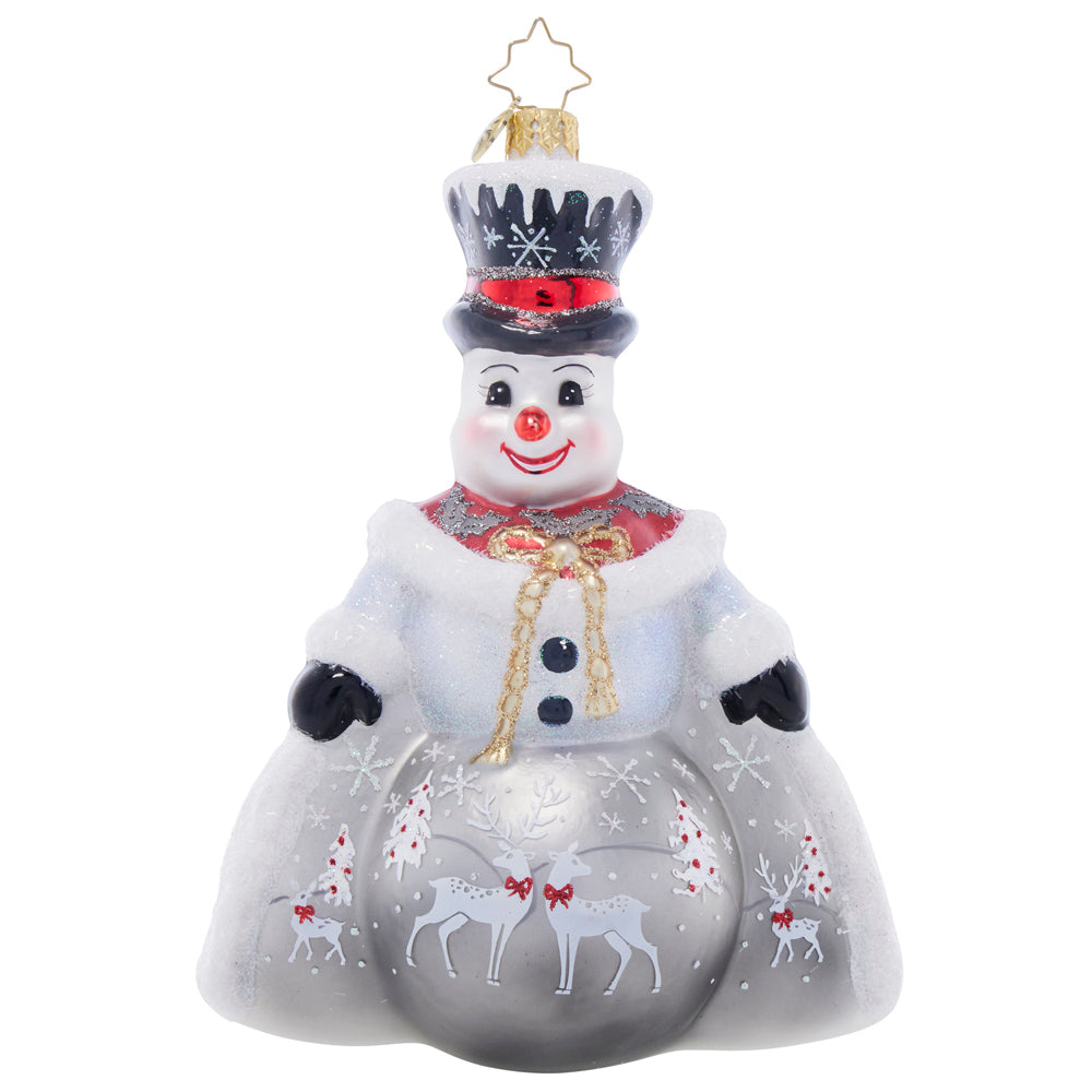 Front image - Frosted Holly Friend - (Snowman ornament)