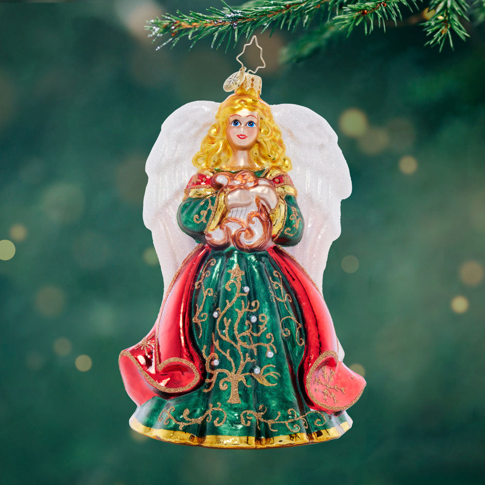 Front image - Heavenly Harpist - (Religious ornament)