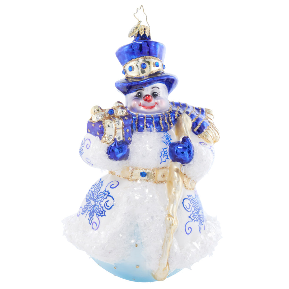 Front image - Charming Chinoiserie Snowman - (Snowman ornament)