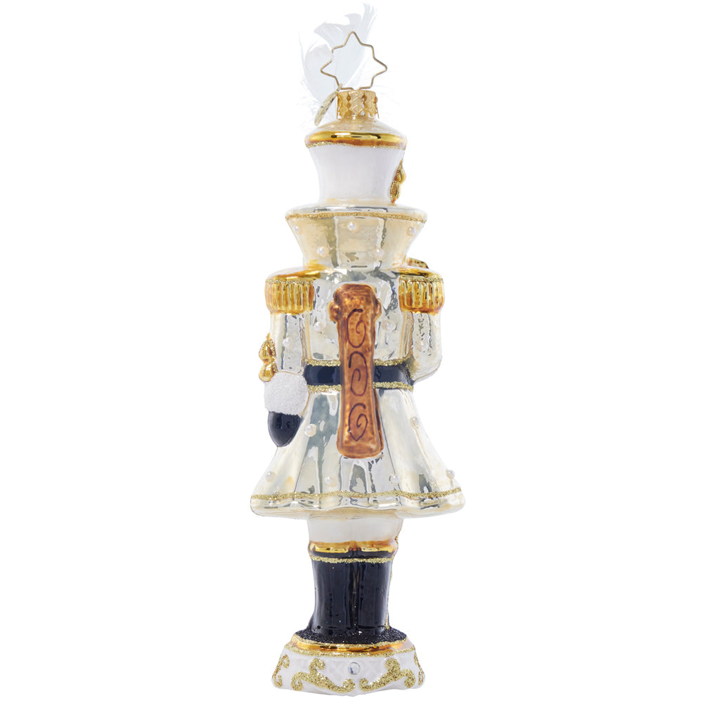 Back image - Ivory Elegance Nutcracker - (Nutcracker ornament)