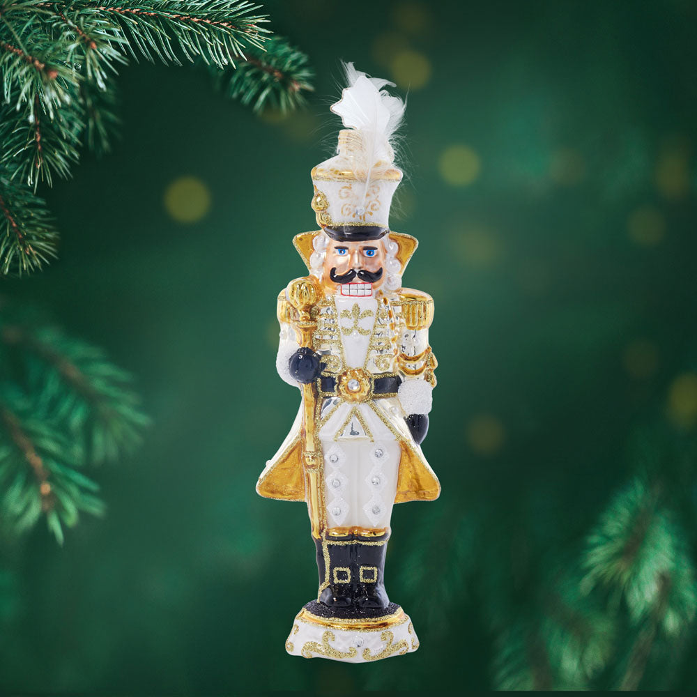 Front image - Ivory Elegance Nutcracker - (Nutcracker ornament)