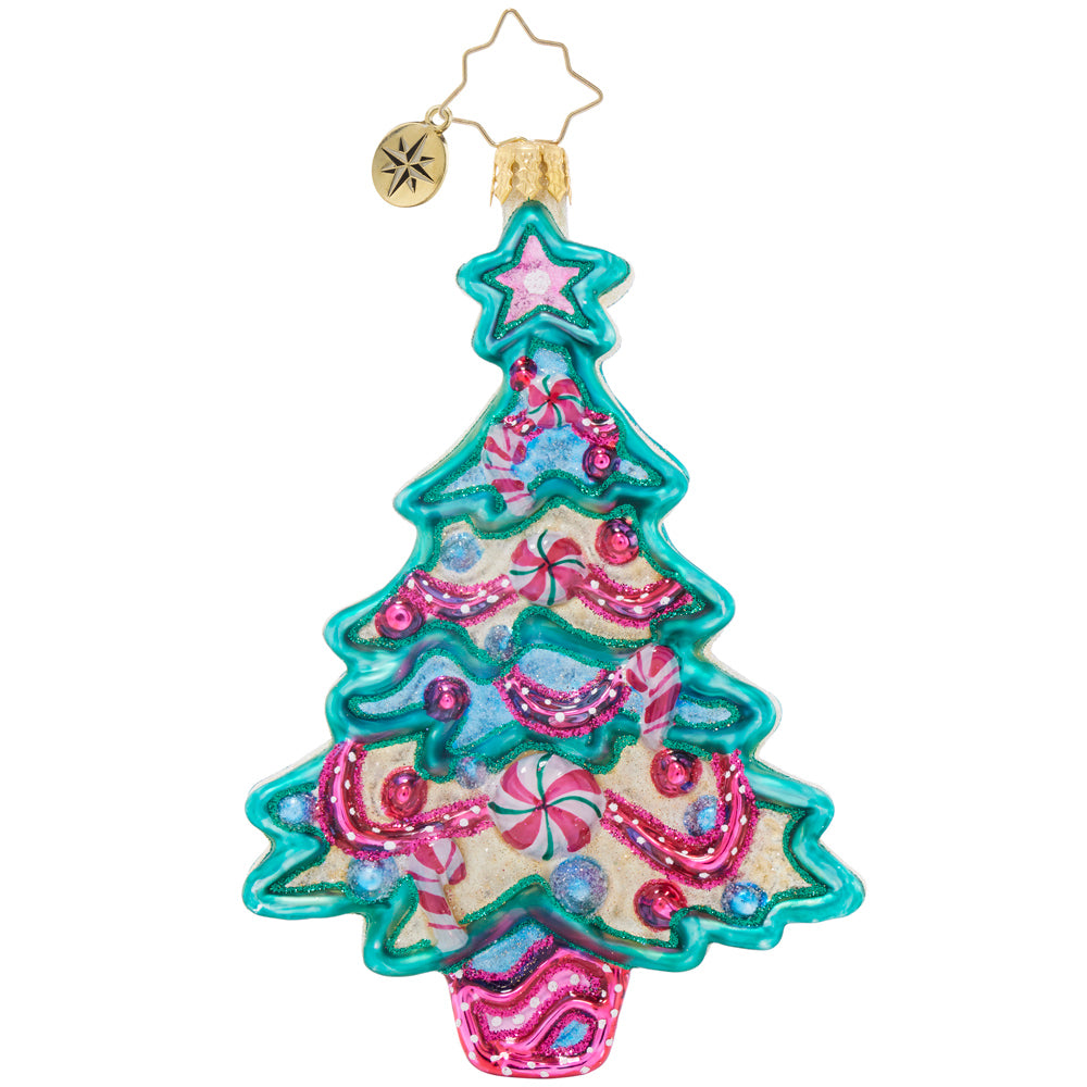 Back image - Frosted Holiday Fir - (Christmas tree ornament)