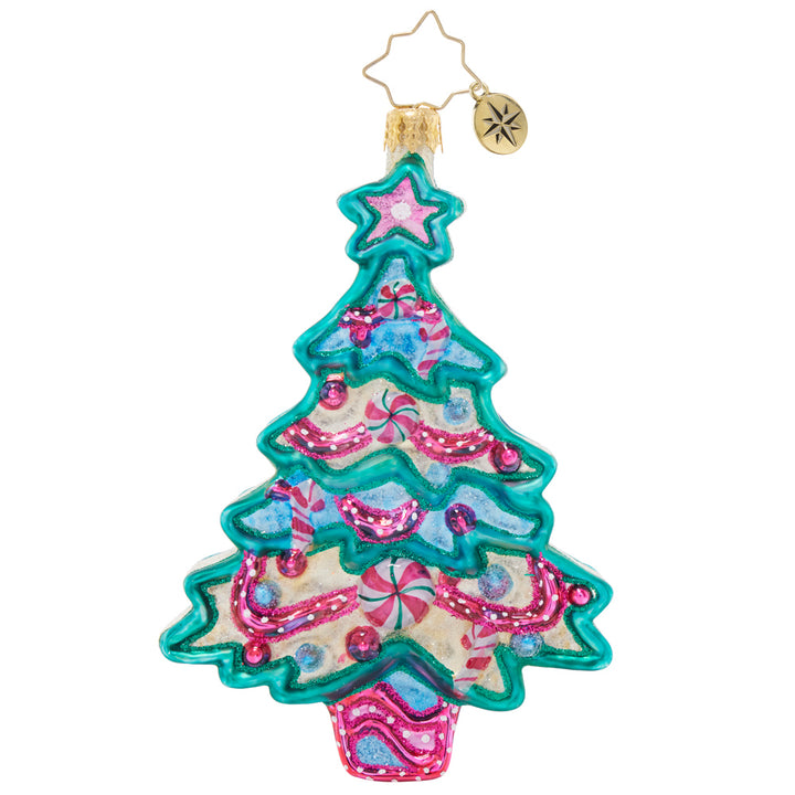 Front image - Frosted Holiday Fir - (Christmas tree ornament)