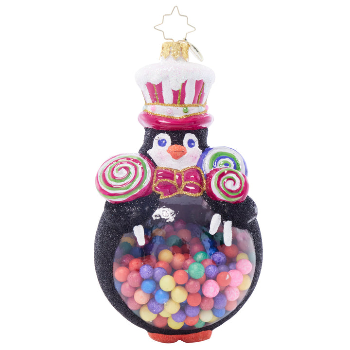 Front image - Bubbly Belly Penguin - (Penguin ornament)