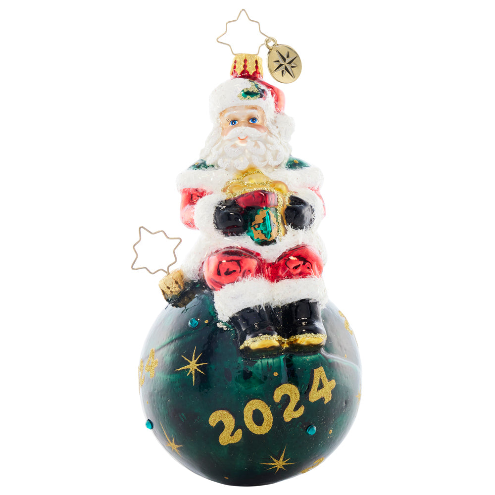 Front image- 2024 Christmas Wishes - (Dated Santa ornament)