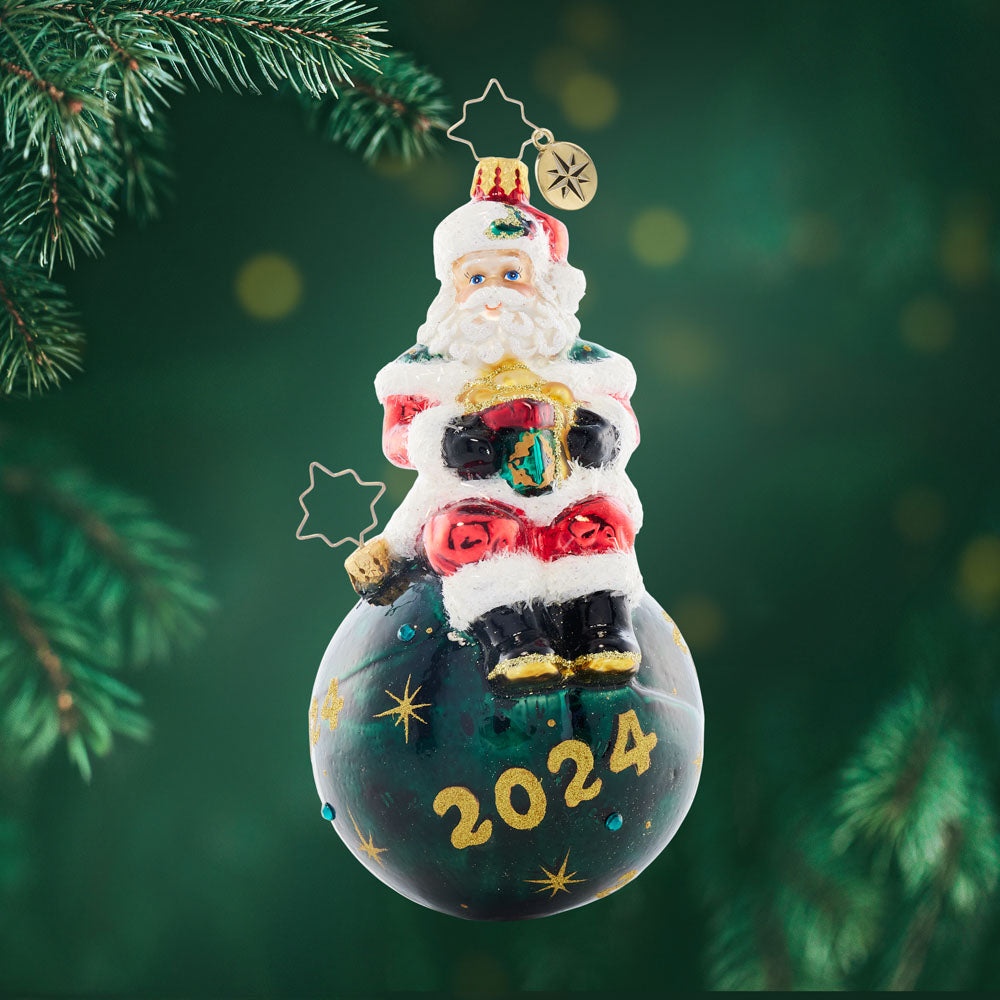Front image- 2024 Christmas Wishes - (Dated Santa ornament)