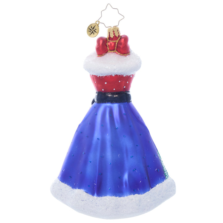 Back image - Winter Wonderland Frock - (Holiday dress ornament)