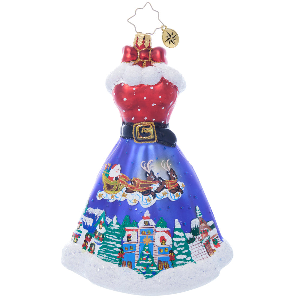Front image - Winter Wonderland Frock - (Holiday dress ornament)
