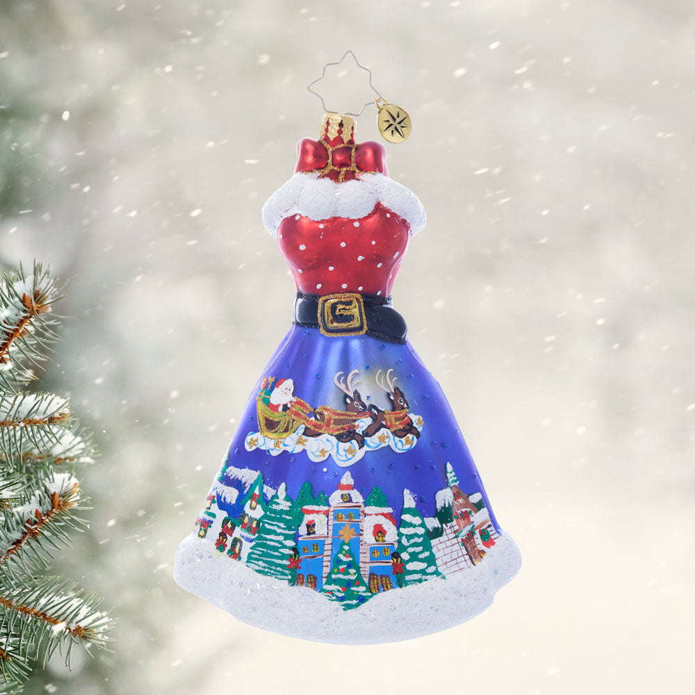 Front image - Winter Wonderland Frock - (Holiday dress ornament)